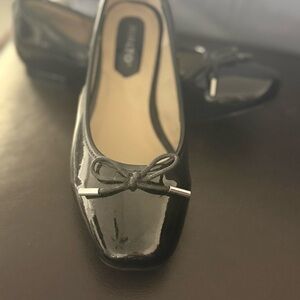 Rialto Black Flats with Bow Detail